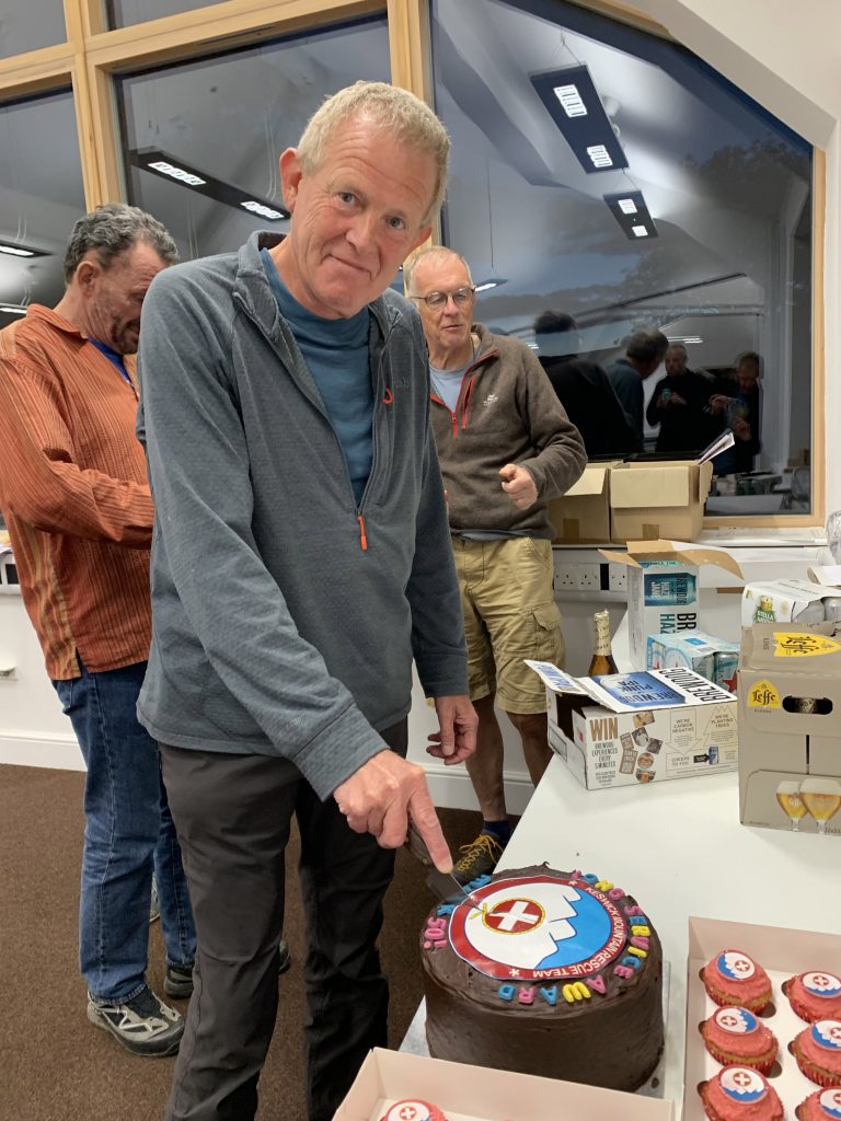 Mark Hodgson MBE 50 years long service award Keswick Mountain Rescue